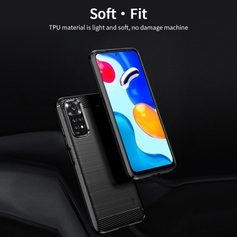 Cover Xiaomi Redmi Note 11 / 11S Fibra Di Carbonio Spazzolata Mofi