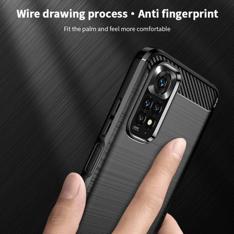 Cover Xiaomi Redmi Note 11 / 11S Fibra Di Carbonio Spazzolata Mofi