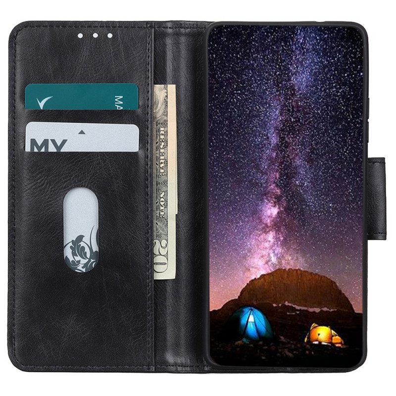 Custodia A Portafoglio Xiaomi Redmi Note 11 / 11S Chiusura Reversibile Effetto Pelle