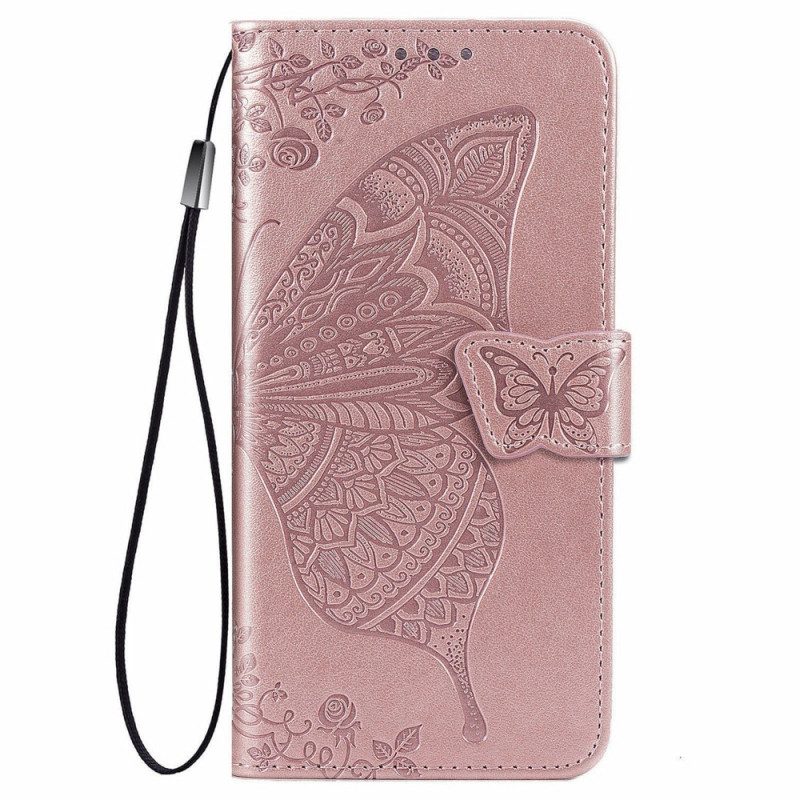 Custodia A Portafoglio Xiaomi Redmi Note 11 / 11S Mezza Farfalla