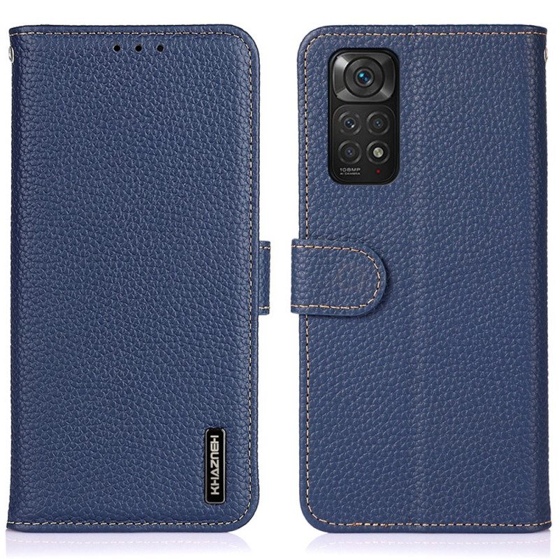 Custodia in pelle Xiaomi Redmi Note 11 / 11S Khazneh Pelle Di Litchi