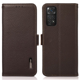 Custodia in pelle Xiaomi Redmi Note 11 / 11S Pelle Litchi Khazneh Rfid