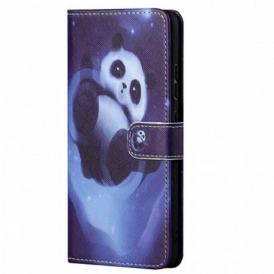 Custodia in pelle Xiaomi Redmi Note 11 / 11S Spazio Panda
