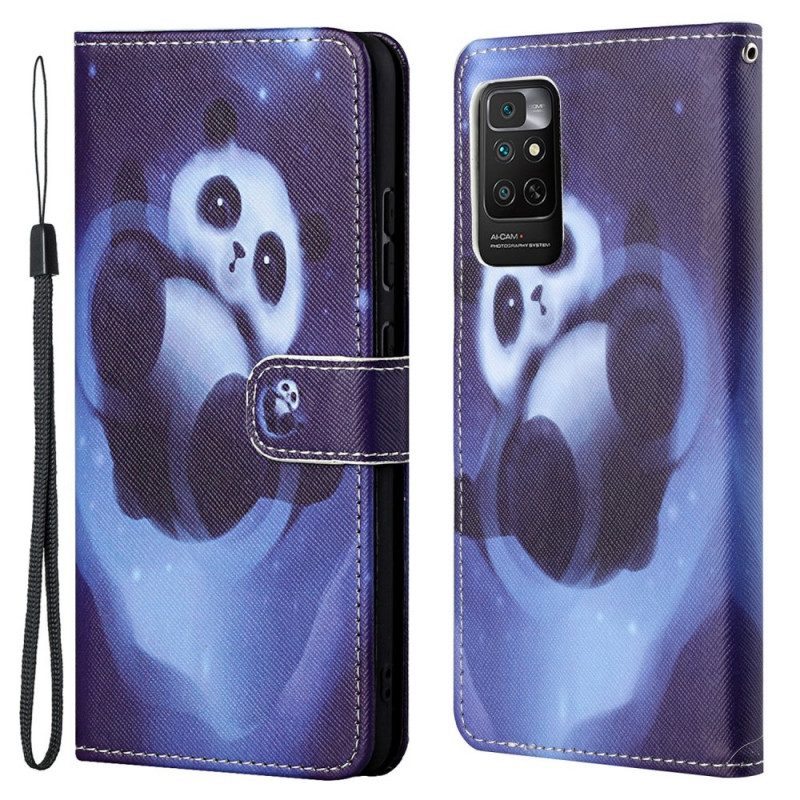 Custodia in pelle Xiaomi Redmi Note 11 / 11S Spazio Panda