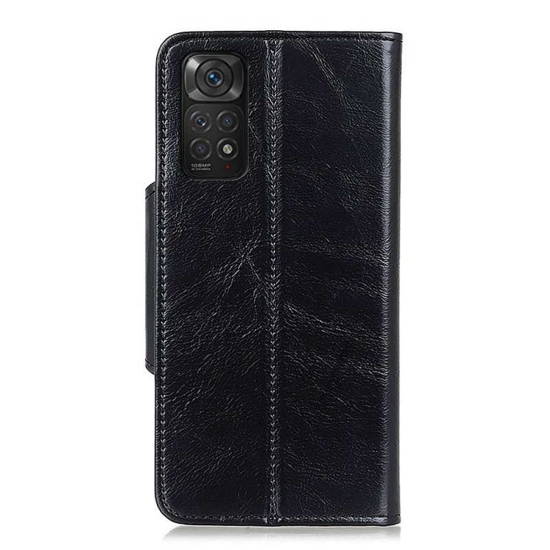 Folio Cover Xiaomi Redmi Note 11 / 11S Bottone In Ecopelle Lucida