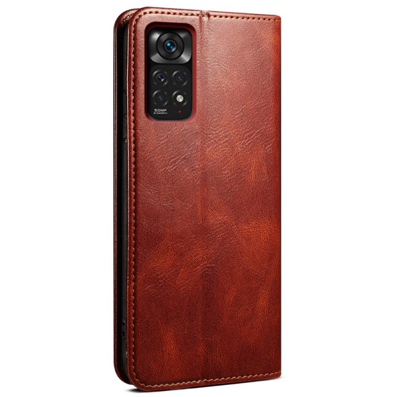 Folio Cover Xiaomi Redmi Note 11 / 11S Custodia in pelle Ecopelle Cerata