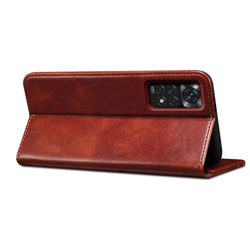 Folio Cover Xiaomi Redmi Note 11 / 11S Custodia in pelle Ecopelle Cerata