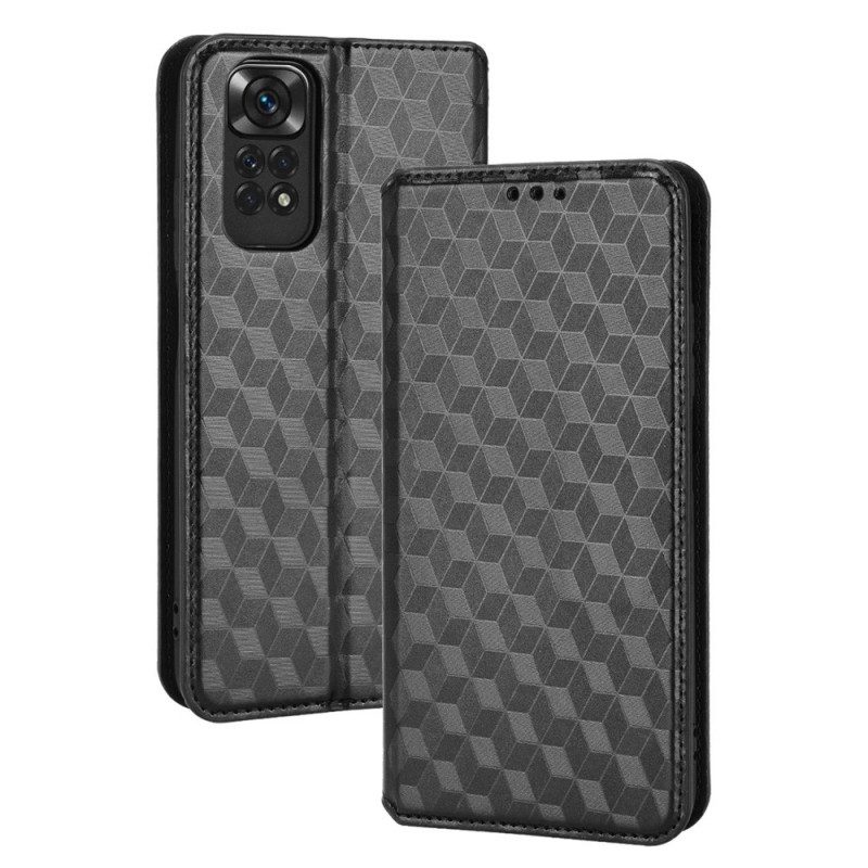 Folio Cover Xiaomi Redmi Note 11 / 11S Custodia in pelle Effetto Pelle Diamante 3d