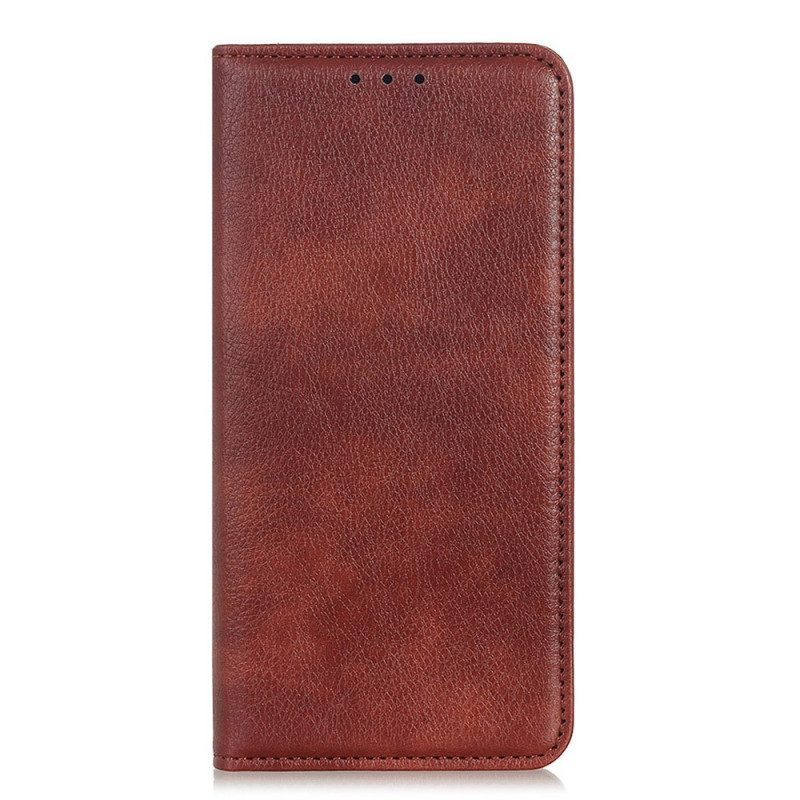 Folio Cover Xiaomi Redmi Note 11 / 11S Custodia in pelle Trama Di Cuoio Spaccato Di Litchi