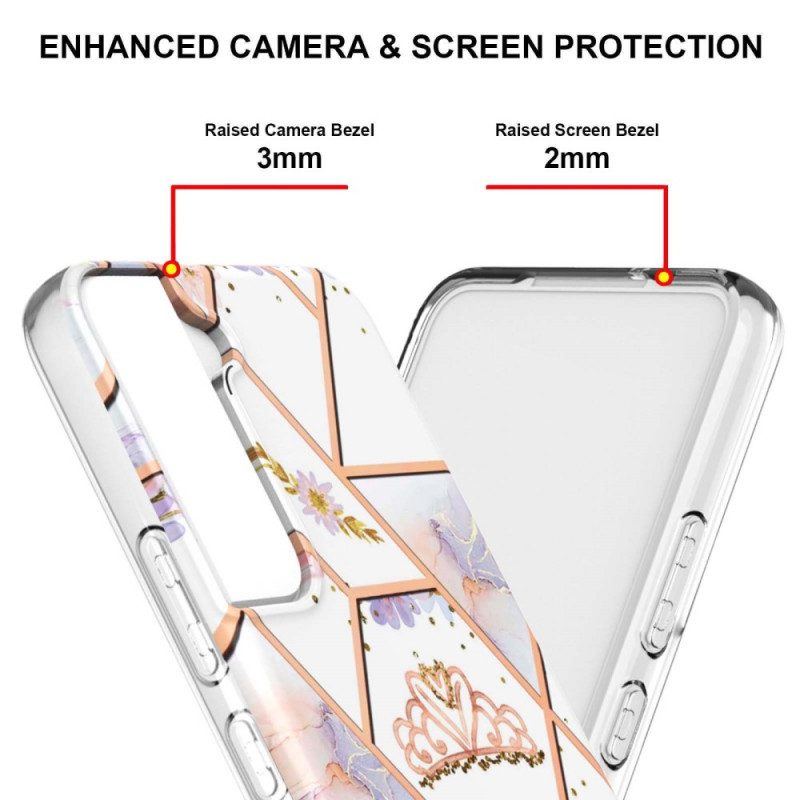 Cover Samsung Galaxy S22 Plus 5G Corona Marmorizzata