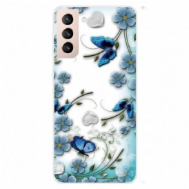 Cover Samsung Galaxy S22 Plus 5G Farfalle E Fiori Retrò