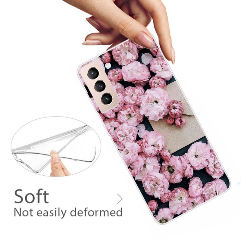 Cover Samsung Galaxy S22 Plus 5G Fiori Rosa