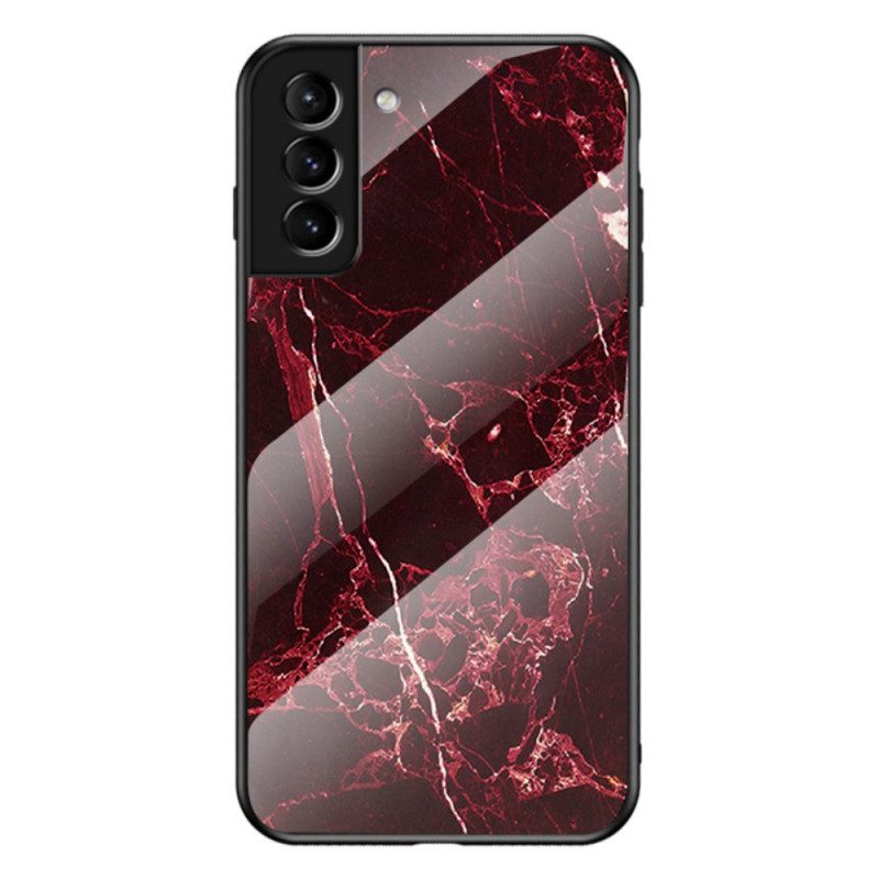 Cover Samsung Galaxy S22 Plus 5G Vetro Temperato Colori Marmo