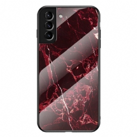 Cover Samsung Galaxy S22 Plus 5G Vetro Temperato Colori Marmo