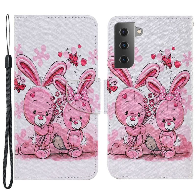 Custodia A Portafoglio Samsung Galaxy S22 Plus 5G Conigli