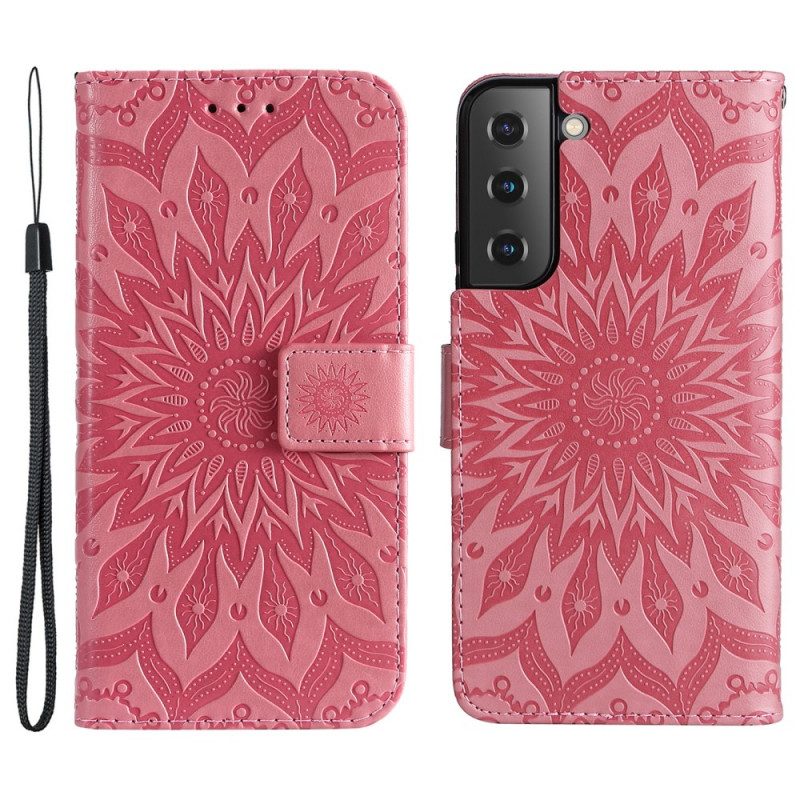 Custodia in pelle Samsung Galaxy S22 Plus 5G Fiore Del Sole