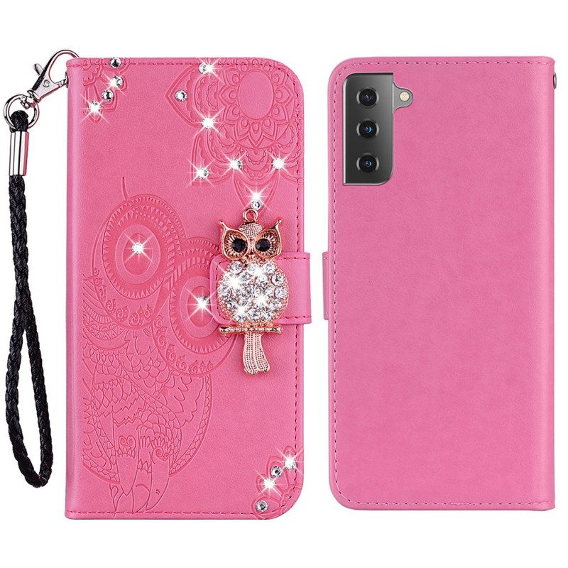 Custodia in pelle Samsung Galaxy S22 Plus 5G Mandala E Fascino Del Gufo
