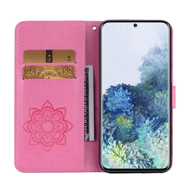 Custodia in pelle Samsung Galaxy S22 Plus 5G Mandala E Fascino Del Gufo