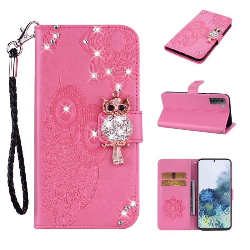 Custodia in pelle Samsung Galaxy S22 Plus 5G Mandala E Fascino Del Gufo