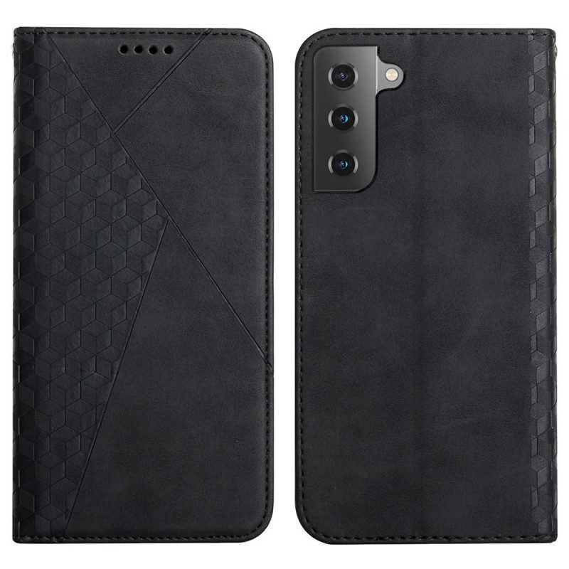 Folio Cover Samsung Galaxy S22 Plus 5G Custodia in pelle Stile In Pelle Con Trama A Diamante