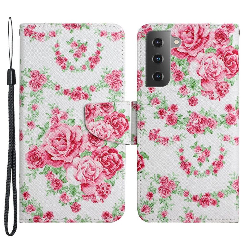 Folio Cover Samsung Galaxy S22 Plus 5G Fiori Liberty Royal