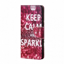 Folio Cover Samsung Galaxy S22 Plus 5G Mantieni La Calma E Scintilla