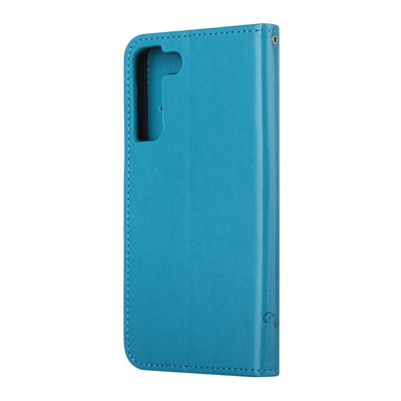 Folio Cover Samsung Galaxy S22 Plus 5G Perizoma Farfalle E Fiori