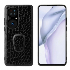 Cover Huawei P50 Pro Staffa Ad Anello Stile Coccodrillo