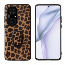 Cover Huawei P50 Pro Supporto Per Anello Stile Leopardo