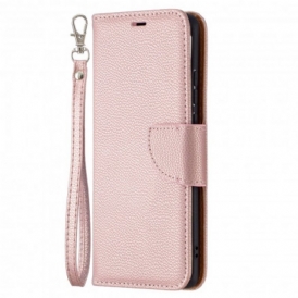 Custodia in pelle Huawei P50 Pro Folio Cover Litchi Rabat Obliquo