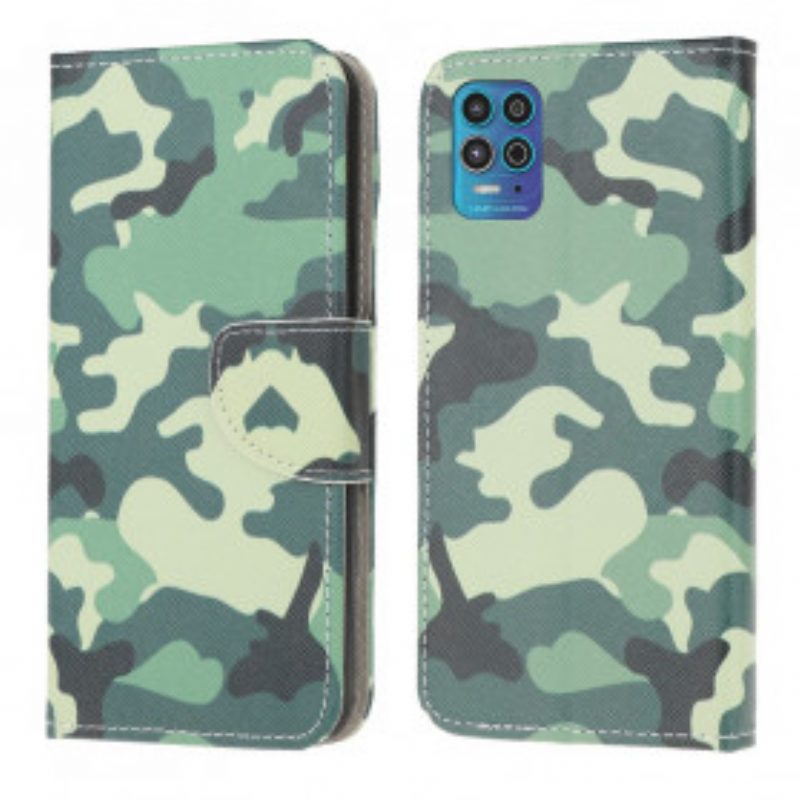 Custodia A Portafoglio Moto G100 Camuffamento Militare