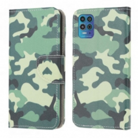 Custodia A Portafoglio Moto G100 Camuffamento Militare