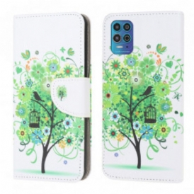 Custodia in pelle Moto G100 Albero In Fiore