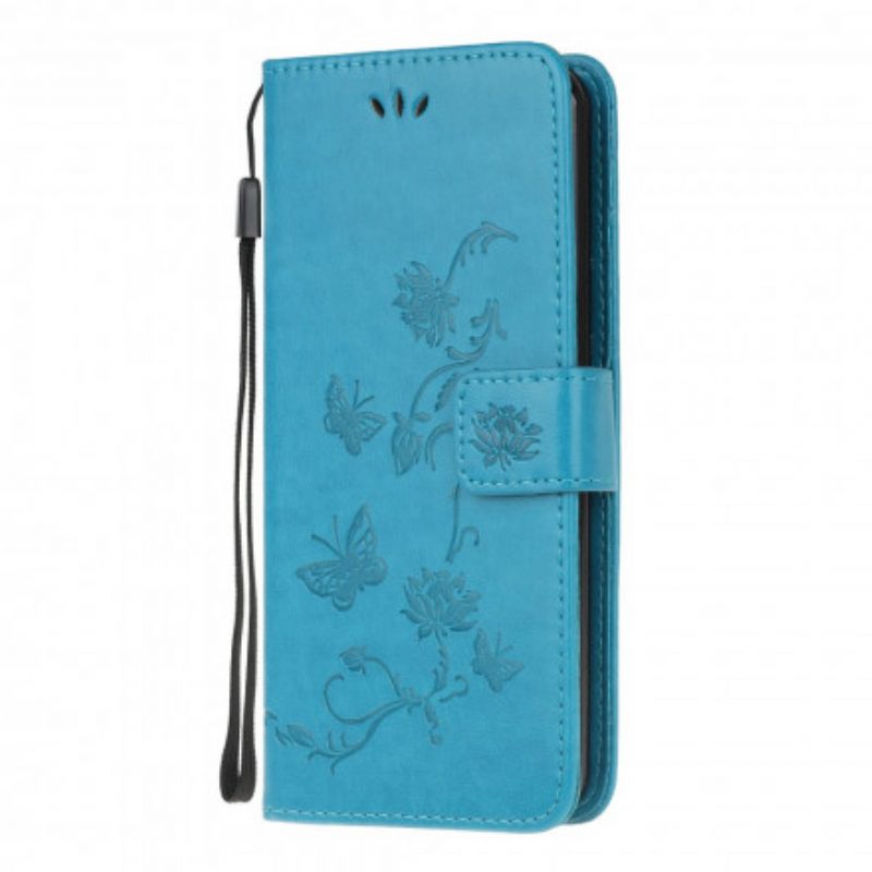 Custodia in pelle Moto G100 Perizoma Farfalle E Fiori