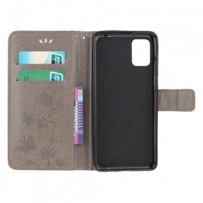 Custodia in pelle Moto G100 Perizoma Farfalle E Fiori