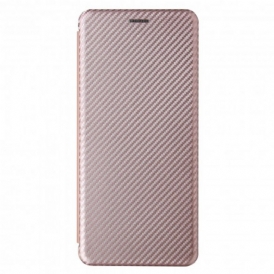 Folio Cover Moto G100 Custodia in pelle Carbonio Siliconico