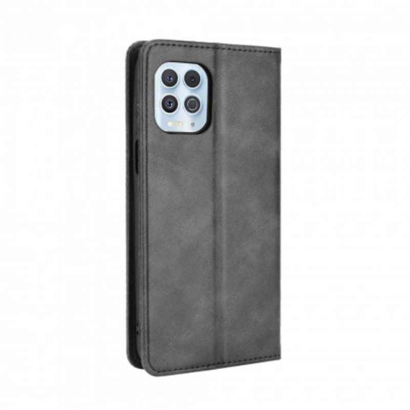 Folio Cover Moto G100 Custodia in pelle Effetto Pelle Vintage Stilizzato