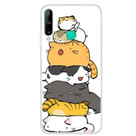 Cover Huawei P40 Lite E Mucchio Di Gatti Dei Cartoni Animati
