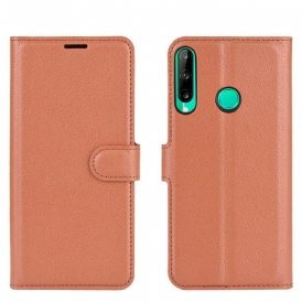 Custodia in pelle Huawei P40 Lite E Classica Ecopelle Litchi