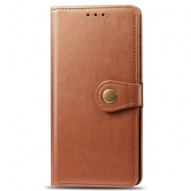 Custodia in pelle Huawei P40 Lite E Ecopelle E Chiusura Vintage