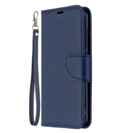 Custodia in pelle Huawei P40 Lite E Folio Cover Lembo Liscio Obliquo