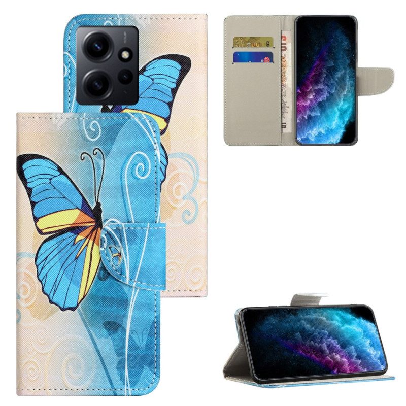 Custodia A Portafoglio Xiaomi Redmi Note 12 4G Farfalle