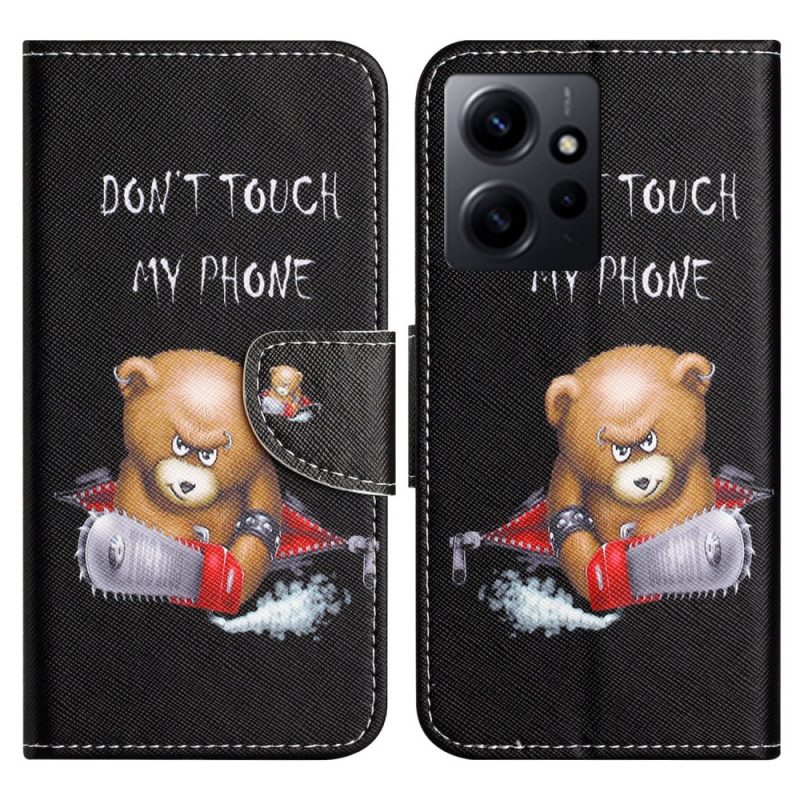 Custodia A Portafoglio Xiaomi Redmi Note 12 4G Orso Pericoloso