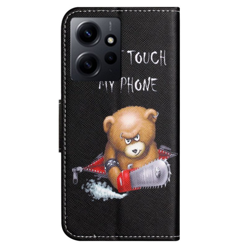 Custodia A Portafoglio Xiaomi Redmi Note 12 4G Orso Pericoloso