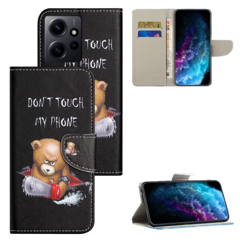 Custodia A Portafoglio Xiaomi Redmi Note 12 4G Orso Pericoloso