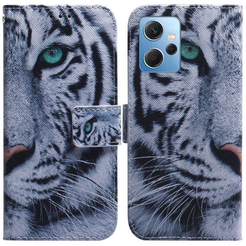 Custodia A Portafoglio Xiaomi Redmi Note 12 4G Tigre Bianca