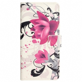 Custodia in pelle Xiaomi Redmi Note 12 4G Fiori Tropicali