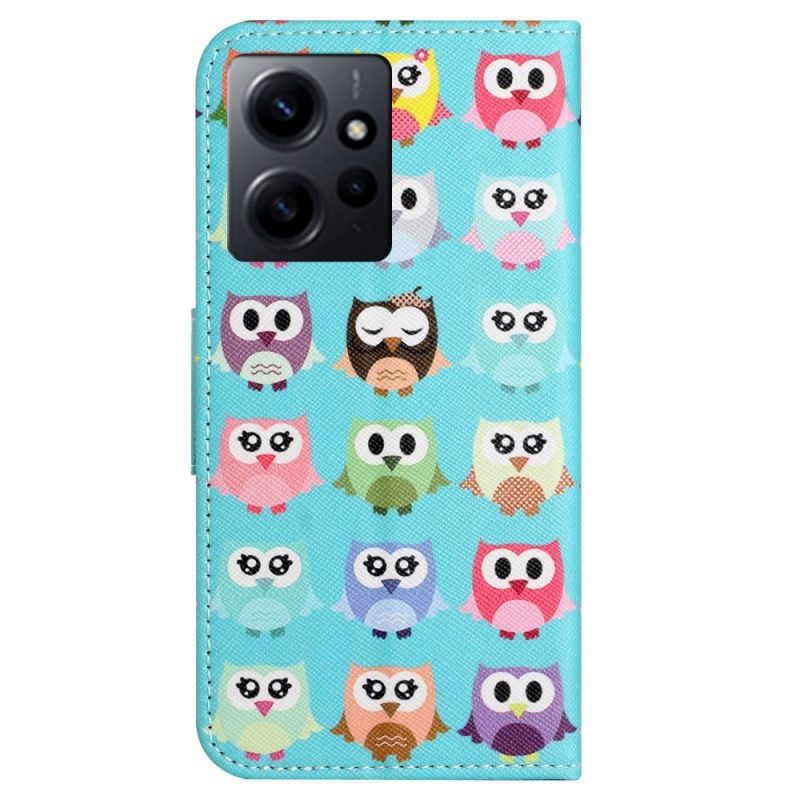 Custodia in pelle Xiaomi Redmi Note 12 4G Gufi