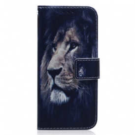 Custodia in pelle Xiaomi Redmi Note 12 4G Leone Sognante