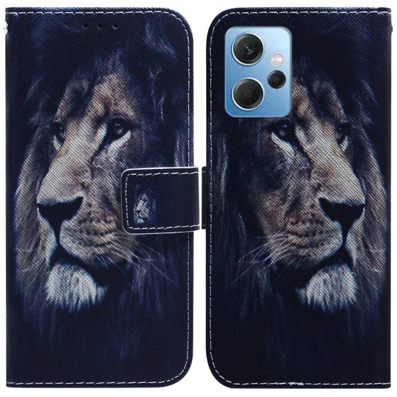 Custodia in pelle Xiaomi Redmi Note 12 4G Leone Sognante